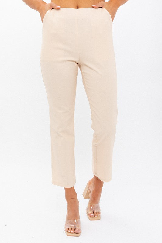 High-Waisted Crop Pants