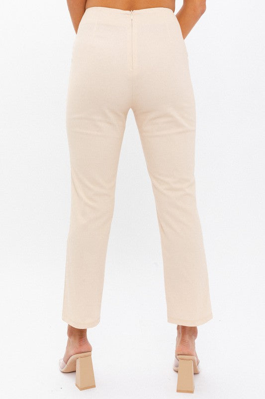 High-Waisted Crop Pants