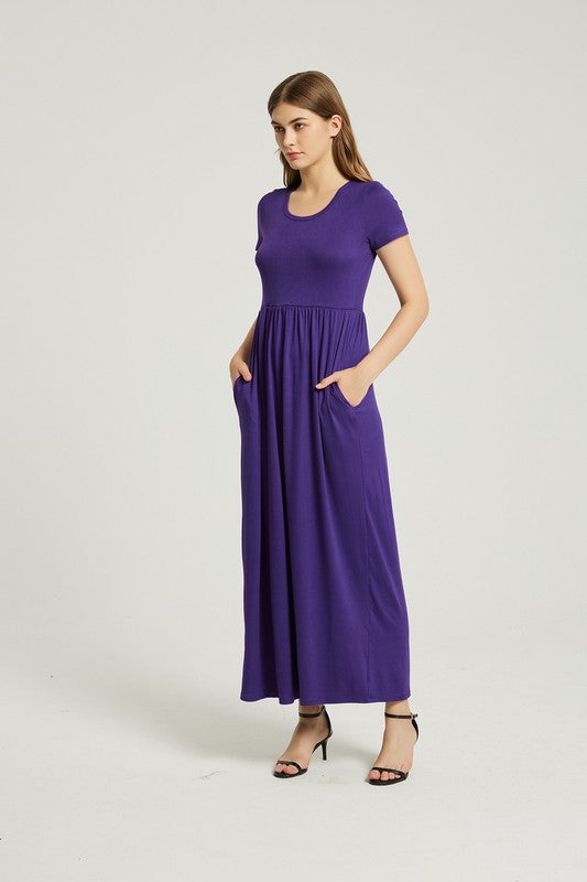 Women's Summer Casual Maxi Dress With Pocket