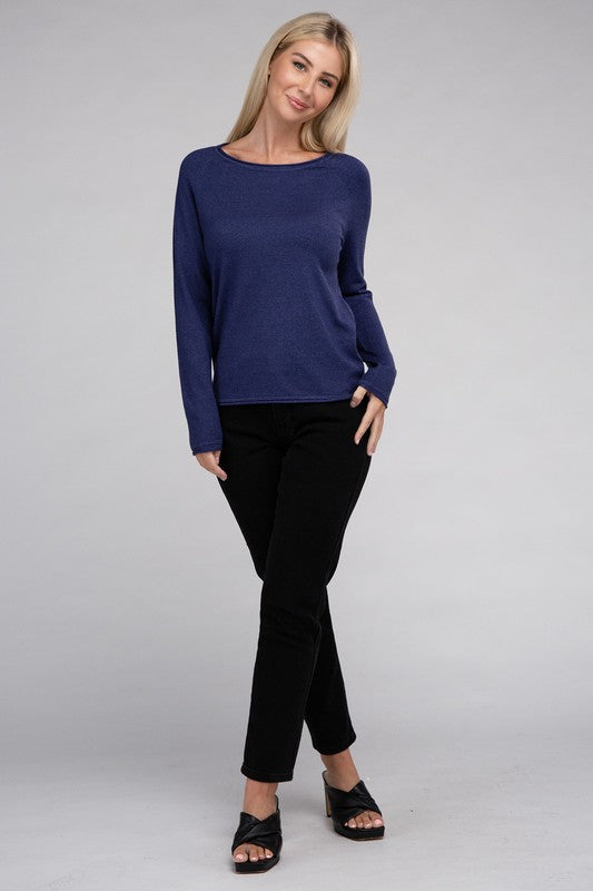 Viscose Round Neck Basic Sweater