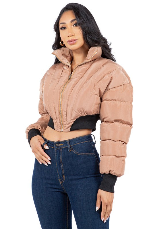 WOMEN FASHION PUFFER JACKET OUTERWEAR