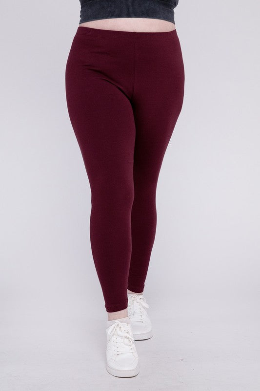 Plus Premium Cotton Full Length Leggings