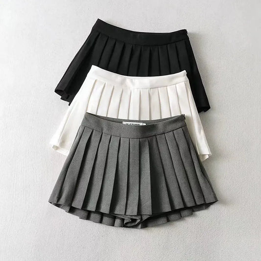 High Waist Women Pleated Skirts