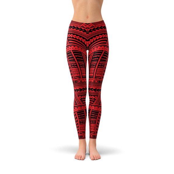 Red Maori Leggings